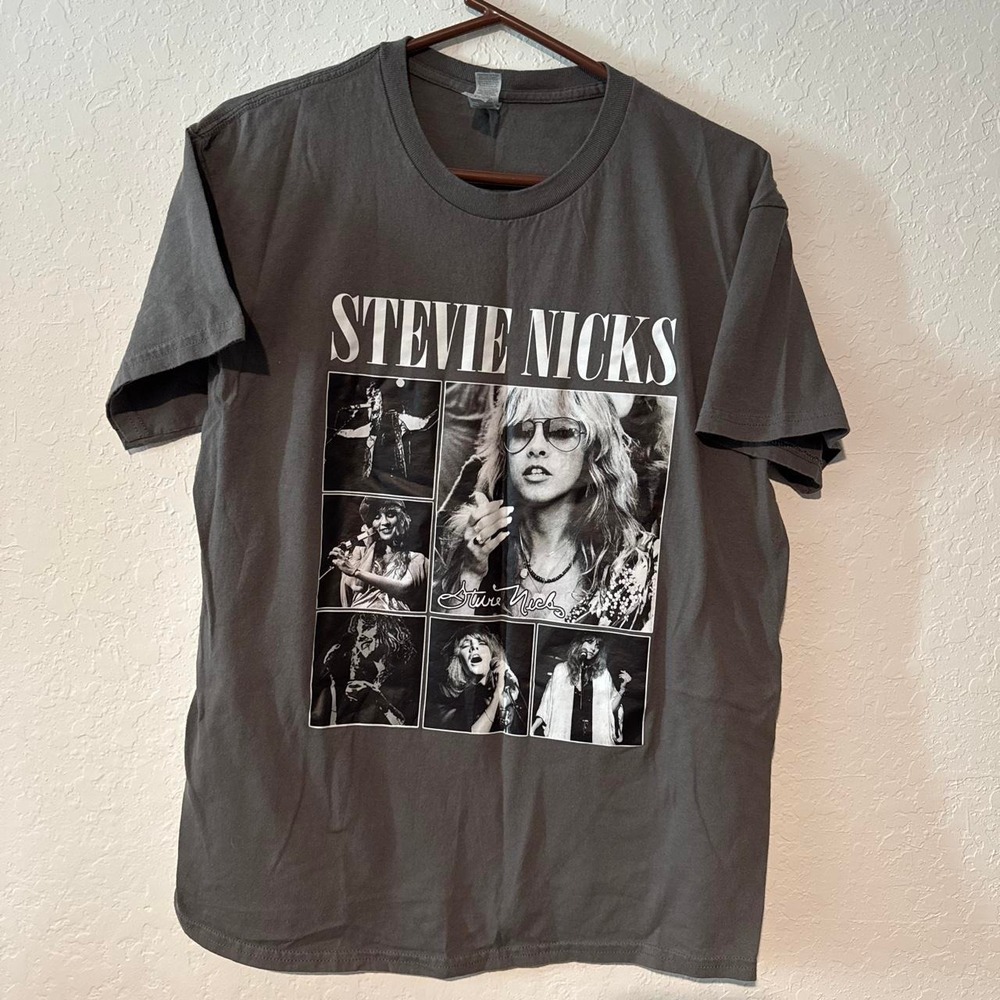 Stevie Nicks black & white collage